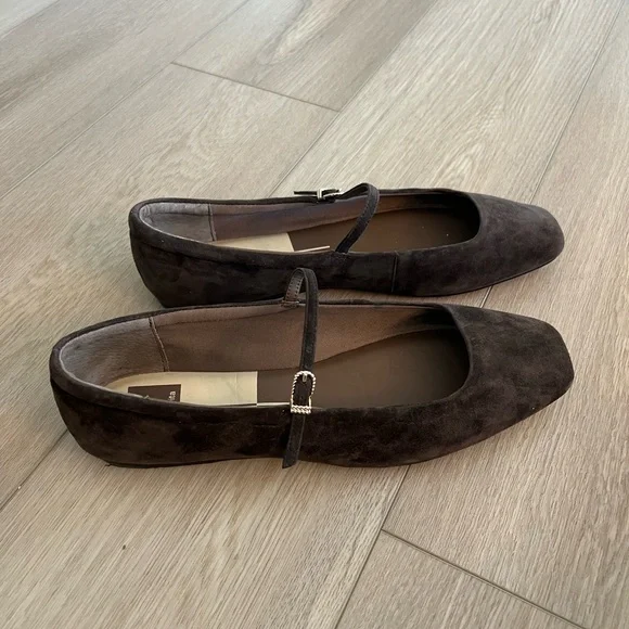 Dolce Vita Women's Dark Brown Mary Jane Flats - Picture 3 of 4